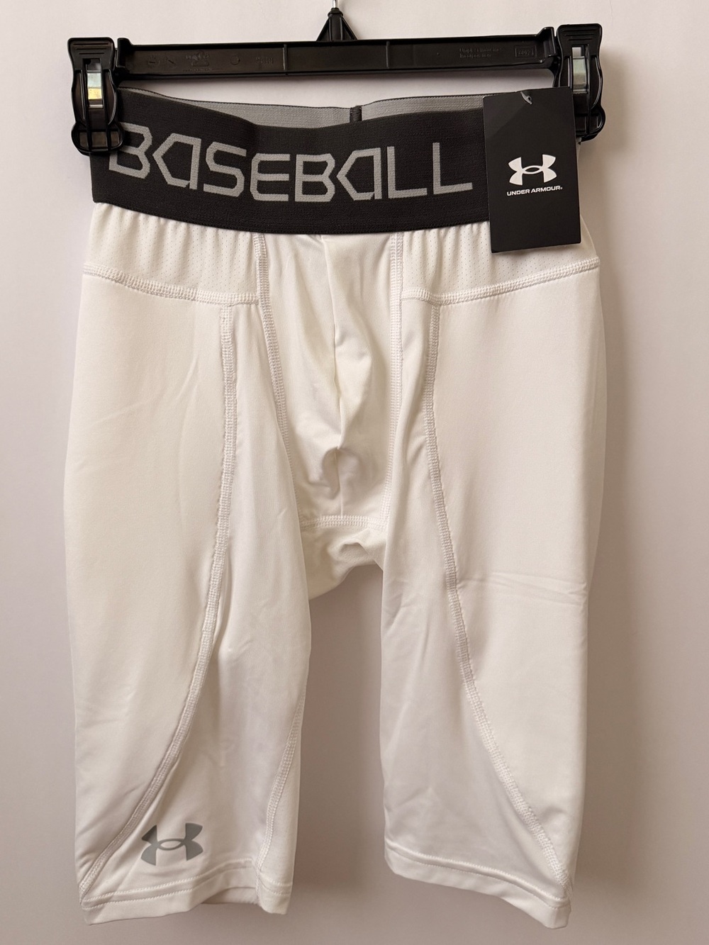 Under Armour Men’s Utility Compression Sliding Shorts White